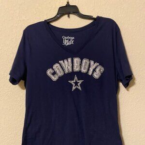 Navy Sequin Cowboys T Shirt